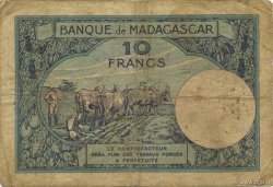 10 Francs MADAGASCAR  1937 P.036 B