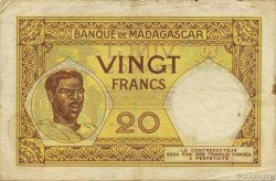20 Francs MADAGASCAR  1926 P.037 TB+