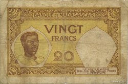 20 Francs MADAGASCAR  1937 P.037 B+