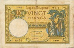 20 Francs MADAGASCAR  1937 P.037 BC