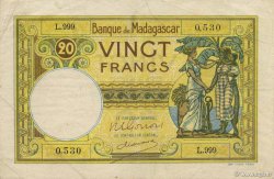 20 Francs MADAGASCAR  1948 P.037 TTB+