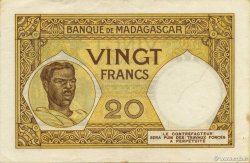 20 Francs MADAGASCAR  1948 P.037 XF+