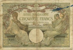 50 Francs MADAGASCAR  1937 P.038 pr.B