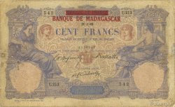 100 Francs Non émis MADAGASCAR  1893 P.034 B à TB