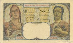 1000 Francs MADAGASCAR  1947 P.041 TTB