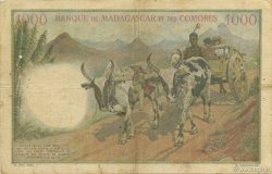 1000 Francs MADAGASCAR  1950 P.048a TB+