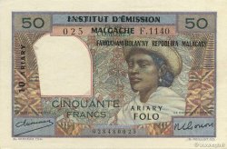 50 Francs - 10 Ariary MADAGASCAR  1961 P.051a pr.SUP