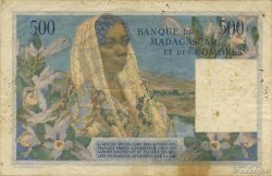 500 Francs - 100 Ariary MADAGASCAR  1961 P.053 pr.TB