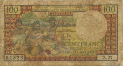 100 Francs - 20 Ariary MADAGASCAR  1964 P.057a B