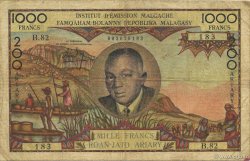 1000 Francs - 200 Ariary MADAGASCAR  1960 P.056b pr.TB