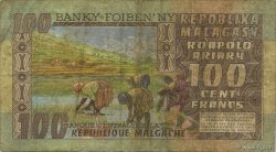 100 Francs - 20 Ariary MADAGASCAR  1974 P.063a TB