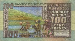 100 Francs - 20 Ariary MADAGASCAR  1974 P.063a TTB
