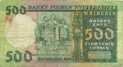 500 Francs - 100 Ariary MADAGASCAR  1974 P.064a TB