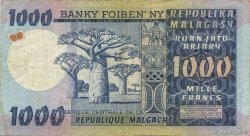 1000 Francs - 200 Ariary MADAGASCAR  1974 P.065a TTB