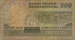 500 Francs - 100 Ariary MADAGASCAR  1988 P.071a B