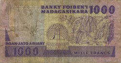 1000 Francs - 200 Ariary MADAGASCAR  1988 P.072b B