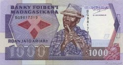 1000 Francs - 200 Ariary MADAGASCAR  1988 P.072b AU
