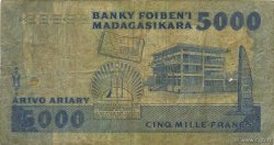 5000 Francs - 1000 Ariary MADAGASCAR  1988 P.073a pr.B