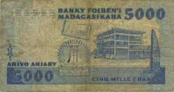 5000 Francs - 1000 Ariary MADAGASCAR  1988 P.073a B+