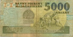 25000 Francs - 5000 Ariary MADAGASCAR  1988 P.074Aa B+