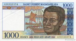 1000 Francs - 200 Ariary MADAGASCAR  1994 P.076a SPL