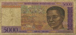 5000 Francs - 1000 Ariary MADAGASCAR  1994 P.078a TB