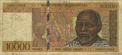 10000 Francs - 2000 Ariary MADAGASCAR  1994 P.079a B+