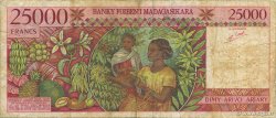 25000 Francs - 5000 Ariary MADAGASCAR  1998 P.082 TB