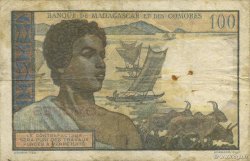 100 Francs COMORES  1960 P.03b1 B+