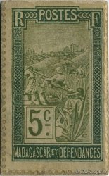 5 Centimes Chien MADAGASCAR  1916 P.009 SPL