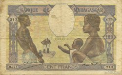 100 Francs MADAGASCAR  1937 P.040 TB
