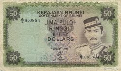 50 Ringgit - 50 Dollars BRUNEI  1982 P.09b TB+