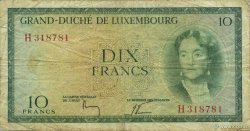 10 Francs LUXEMBOURG  1954 P.48a TB+