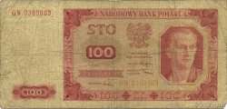 100 Zlotych POLOGNE  1948 P.139a B