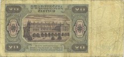 20 Zlotych POLOGNE  1948 P.137 B