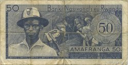 50 Francs RWANDA  1971 P.07b TB+