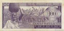 100 Francs RWANDA  1974 P.08c TTB+
