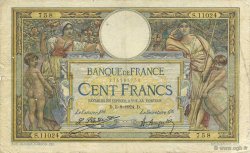 100 Francs LUC OLIVIER MERSON grands cartouches FRANCE  1924 F.24.02 B
