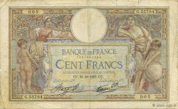 100 Francs LUC OLIVIER MERSON type modifié FRANCE  1937 F.25.03 B+