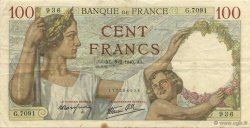 100 Francs SULLY FRANCE  1940 F.26.22 TTB