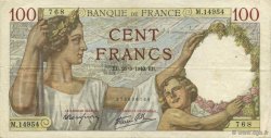 100 Francs SULLY FRANCE  1940 F.26.38 TTB