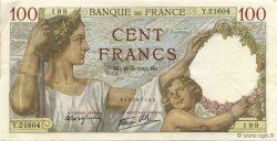 100 Francs SULLY FRANCE  1941 F.26.52 TTB+