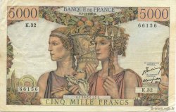 5000 Francs TERRE ET MER FRANCE  1949 F.48.02 pr.SUP