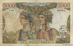 5000 Francs TERRE ET MER FRANCE  1951 F.48.05 pr.TB