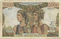 5000 Francs TERRE ET MER FRANCE  1951 F.48.05 TB