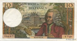 10 Francs VOLTAIRE FRANCE  1972 F.62.54 SUP+