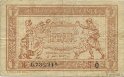 1 Franc TRÉSORERIE AUX ARMÉES 1919 FRANCE  1919 VF.04.02 TTB