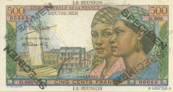 500 Francs Pointe à pitre Spécimen ÎLE DE LA RÉUNION  1946 P.46s pr.NEUF