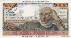 5000 Francs Schoelcher Spécimen ÎLE DE LA RÉUNION  1960 P.50s SPL