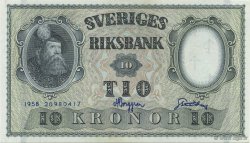 10 Kronor SUÈDE  1958 P.43f NEUF